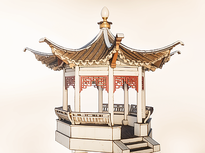 中式古建筑 中式古凉亭