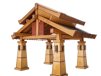 中式古建筑 中式古凉亭