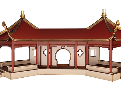 中式古建筑 中式古凉亭