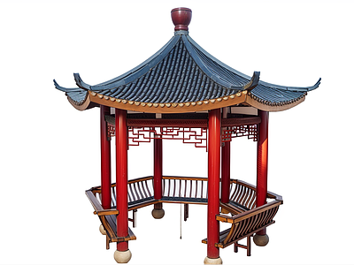 中式古建筑 中式古凉亭