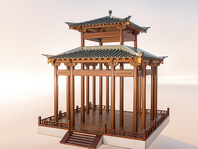 中式古建筑 中式古凉亭