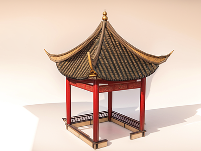中式古建筑 中式古凉亭
