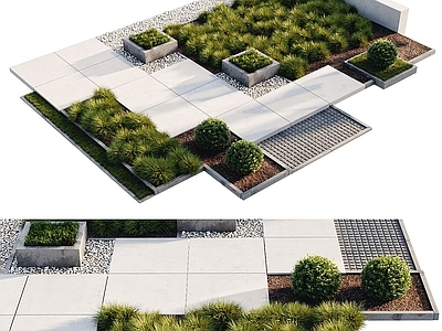现代简约其他局部景观 庭院景观 造景小品