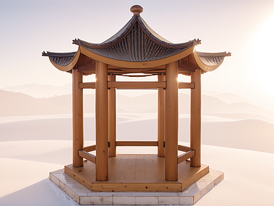 中式古建筑 中式古凉亭