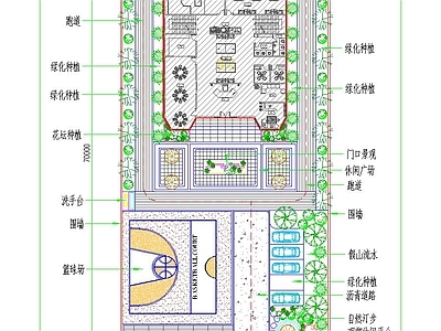 现代其他景观 庭院景观 平面图