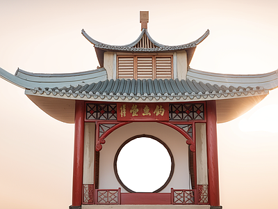 中式古建筑 中式古凉亭