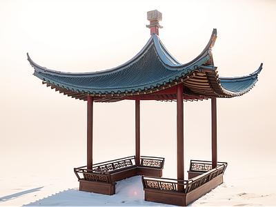 中式古建筑 中式古凉亭