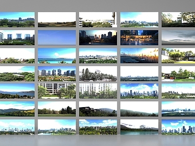 现代其他景观 城市外景 环绕背景 现代背景