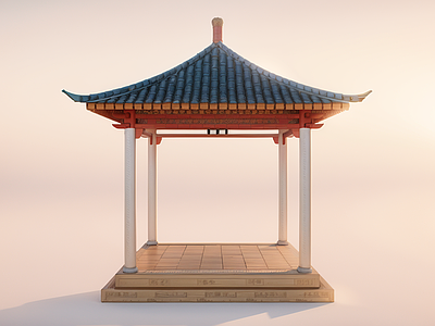 中式古建筑 中式古凉亭