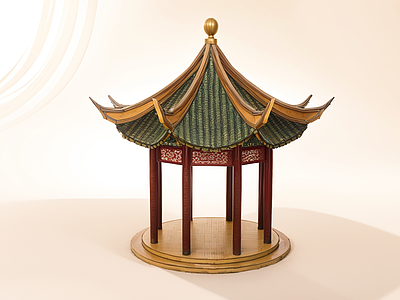 中式古建筑 中式古凉亭