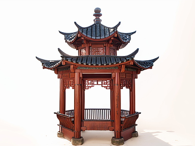 中式古建筑 中式古凉亭