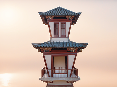 中式古建筑 中式古凉亭