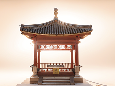 中式古建筑 中式古凉亭