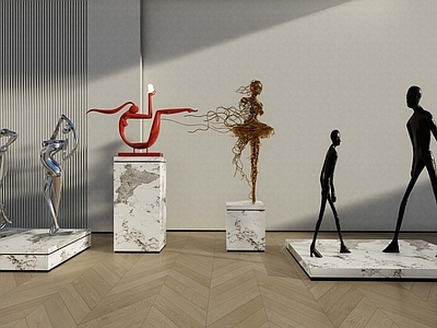 现代艺术装置 人物雕塑 艺术摆件 艺术装饰 小品