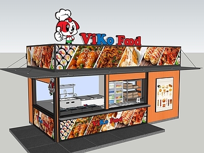 现代餐饮建筑 快餐亭