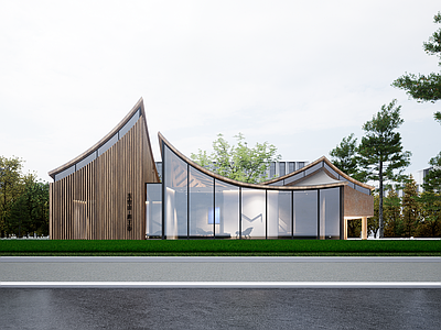 新中式中式其他商业建筑 新中式展览馆 中式售楼处 新中式销售中心 中式游客中心 新中式游客中心
