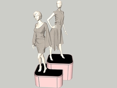 现代艺术装置 女装模特 女装 模特