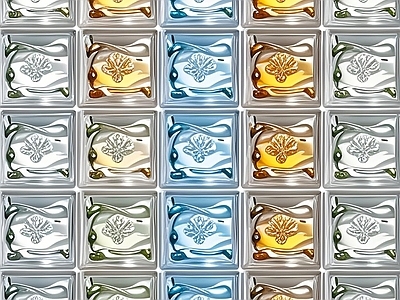 现代法式玻璃砖 无缝彩色色玻璃砖