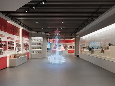 现代其他通用空间 现代党建展厅