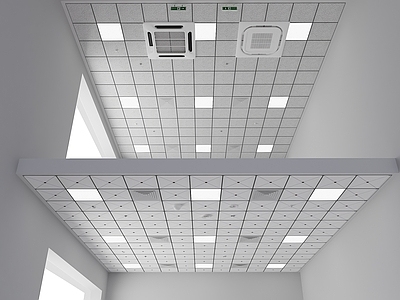 现代吊顶 孔板吊顶 集成吊顶 模块吊顶 空调出风口 烟雾报警器