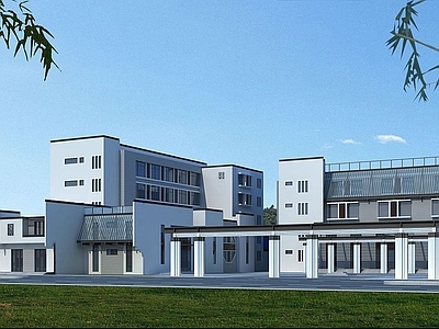 现代鸟瞰规划 现代城市商业街