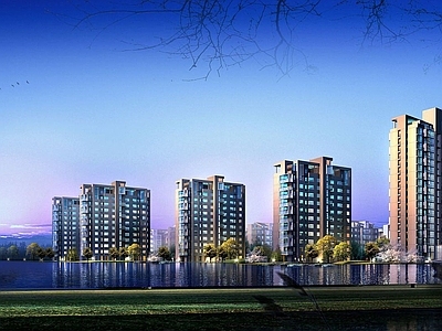 现代鸟瞰规划 城市建筑规划