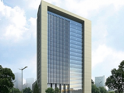 现代鸟瞰规划 城市办公大楼