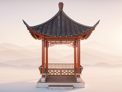 中式古建筑 中式古凉亭