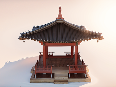 中式古建筑 中式古凉亭
