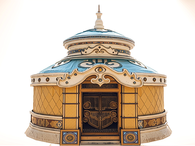 中式风格建筑 蒙古包