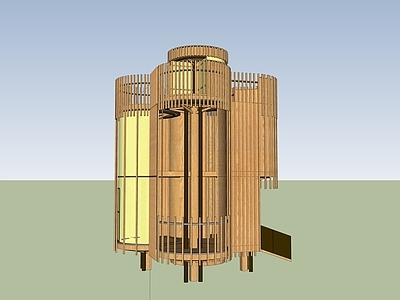 现代新中式其他景观小建筑 观景台 观鸟台