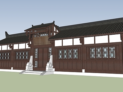 新中式中式四合院 中式合院 四合院