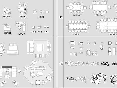 其他办公空间 健身 人物 茶室模块 卫生间 施工图