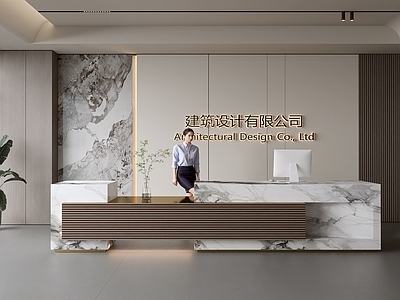 现代前台 公司前台 服务台 酒店前台 民宿前台
