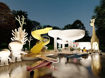 现代儿童游乐区 儿童乐园