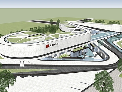 现代售楼处建筑 现代售楼处 城市会客厅 城市展厅 城市示范区