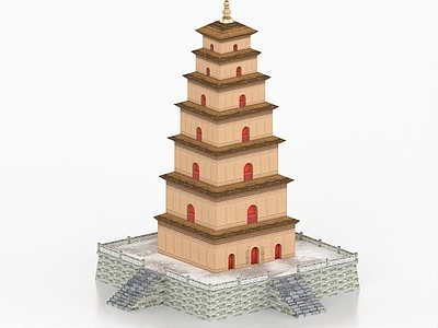 中式古建 大雁塔 佛塔 西安大雁塔 古建