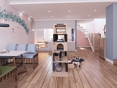 现代欧式宠物店 欧式猫咖 现代欧式宠物店 宠物咖啡店