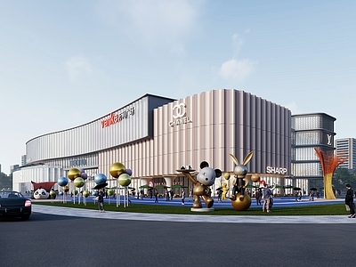 现代商场建筑 商业综合体 商业广场 商业多层