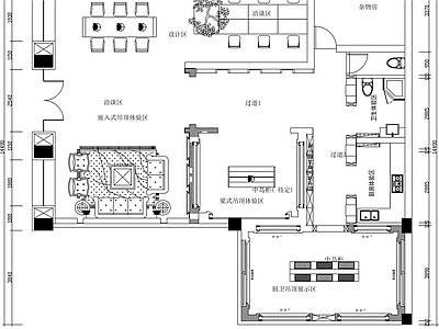 现代工作室 设计工作室平面图 个人工作室平面图 施工图