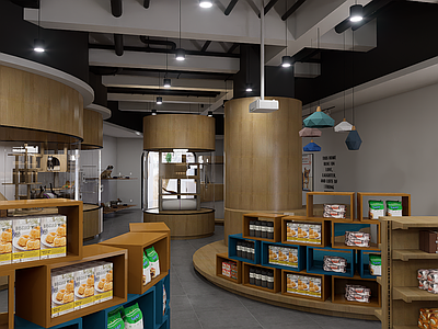 现代简约宠物店 宠物店展示柜 宠物活体展示柜 环形货架 环形宠物用品展台 宠物货架