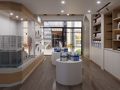 现代简约宠物店 现代宠物店 宠物寄养 宠物空间