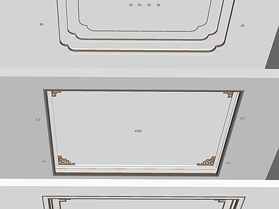 现代新中式吊顶 方形吊顶
