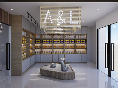 现代简约宠物店 宠物货架 现代简约宠物店
