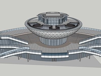 现代展览馆建筑 异形展览馆
