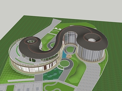 现代展览馆建筑 异形展览馆