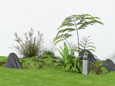 现代庭院小品 庭院小品 室内景观造景 植物组合 植物堆 微景观