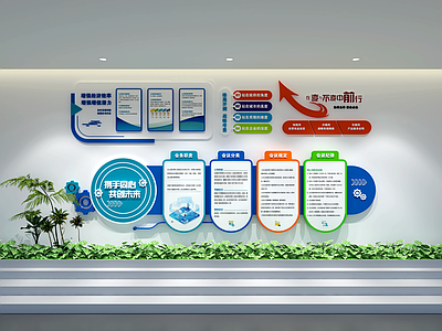 现代文化墙 企业文化墙 企业文化宣传墙 主题形象展示墙
