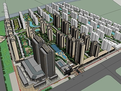 欧式复古小区建筑 古典小区规划 古典售楼处