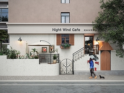 现代咖啡厅 现代咖啡厅小门头